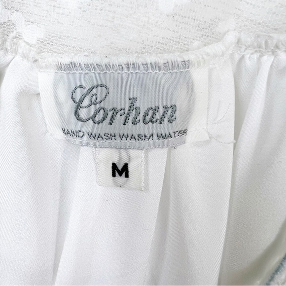 Corhan Vintage Sleeveless Nightgown Long Lace Medium White - Picture 6 of 7